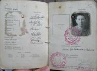 Slovak passport of his mother, Anna Gabčanová, 1943 (2)