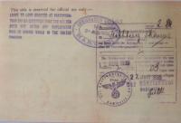 Travel permit of British Comitee for children Prague