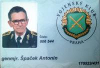 Antonin Spacek, card of the veteran asociation