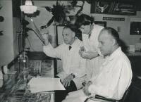 in lab, 1977