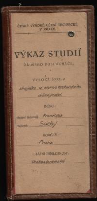 The student report book of František Suchý (3)