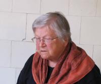 Věra Bořkovcová, née Krejcárková, during the interview in 2011