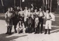 Slovak meeting by the memorial of TGM in Pilsen, 1947