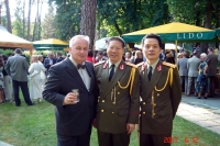 With Chinese officers at residence of Russian ambassador in Latvia - 2007