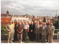 A meeting of former prisoners at Schwerzheide camp (Prague)
