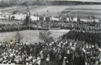 National Pilgrimage in Javoříčko on 23rd September 1945 which - about 25 thousand visitors came to Javoříčko
