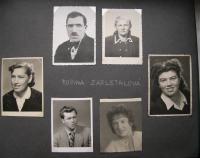 Zapletalová-family (father, Augustine, his mother Mary, sister Mary and the Angel, Down Jiri Zapletal and sister Vera) 