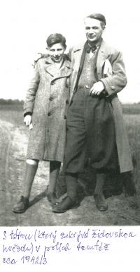With the father during the war