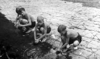 Bathing on the BIKINI camp, 1946