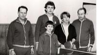 Table tennis club - C.DR. HECZKO, KOŽDOŇ B., KOŽDOŇ M., KUR, VINCOUR (1984)