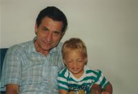 Miloš Miltner with his grandson