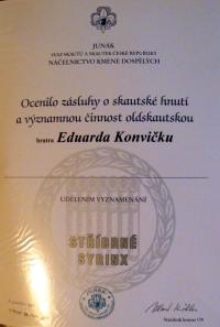 udělení vyznamenání Syrinx - bronz, č. p. 527, 28. 10. 2010