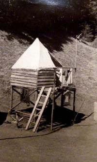 Bikini camp in 1946 - the tent of the camp leader Ota Gavenda