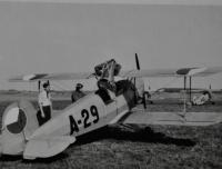 Bücker C4 / označení A jako akademický letoun / Hradec Králové / asi 1946