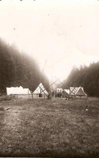skautský tábor v Orlických horách (1946)