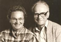 Jiřina Křížková with husband, 1980s