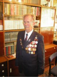 A.T. Stanchenko wearing his uniform and medals