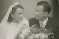 Wedding photo of Helena and Zdeněk Kříž