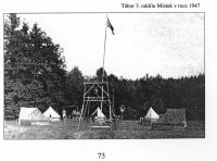 Tábor 3. oddílu Místek v roce 1947