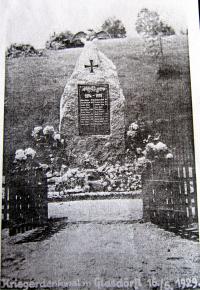 Monument to the fallen from 1. the world war of 1929