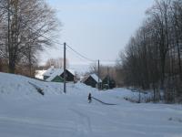Vrchní část Horních Hoštic v únoru 2012