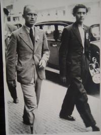 Josef Vlach with his friend, who escaped arrest on 17.11.1939, but he later was arrested and imprisoned in KT Dora