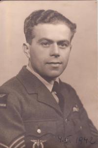 František Dostál, who died in a Welington X, HE496, airplane on a training flight, he crashed into the sea after an explosion, 9 miles west of Silloth in the Solway Bay in April 1943