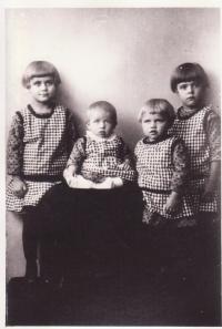 Left-to-right: Drahoslava, Boženka and Libuše Dostálová and their cousin Marie