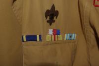 A detail of the Scout uniform of Stanislav Hylmar-Pirát