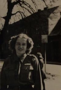 Jarmila Brandejsová in Scout uniform