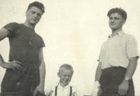 With his brothers Miroslav and František