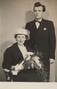Eva Rosenfelderová a Zdeněk Osvald, svatební fotografie