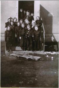 Children in Svatobořice (Alena top left), 1944
