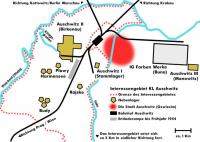 A map of the Auschwitz Concentration Camp