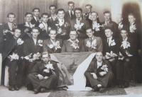 Recruits from Konice in 1945 (Antonín stands in the second row from the top, third from the left)