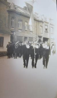 Recruits in Konice in 1945