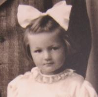 Evžénie Škubalová (née Skočovská) as a child