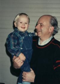 Szabolcs Vigh and his son, Péter in 1989