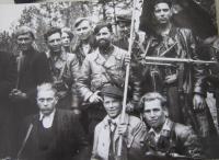 Partyzánská brigáda Jana Žižky z Trocnova (uprostřed velitel D. B. Murzin)