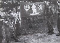 The banner of the Czechoslovak guerrilla Brigade of Jan Žižka