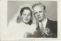 Svatba s Miladou Vizinovou, květen 1946