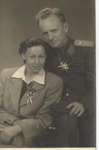 Jozef Činčala with his wife Milada, 1962