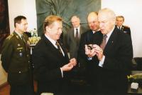 Astronauts Cernan and Remek with Czech President Václav Havel 2