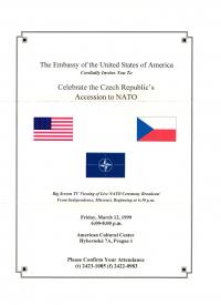 Invitation to Celebrate  the Czech Republic's Accession to NATO