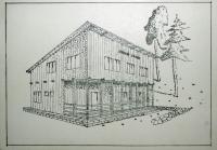 A post-war drawing of a Scout center that has never been built