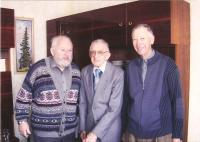 Awarded with the Silver Wolf medal, Jaroměřice 1998. From the left: Harry, Ferdinand Höffer, Ali
