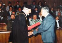 Graduation ceremony of Zdeněk Doležal in 1991