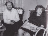 Jan Vývoda celebrating his 60´ birthday with his sister Ludmila in the 1984