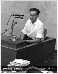 Yehuda Bacon as witness in Adolf Eichmann process
