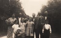 Father (second from left) in Deštnice, 1937